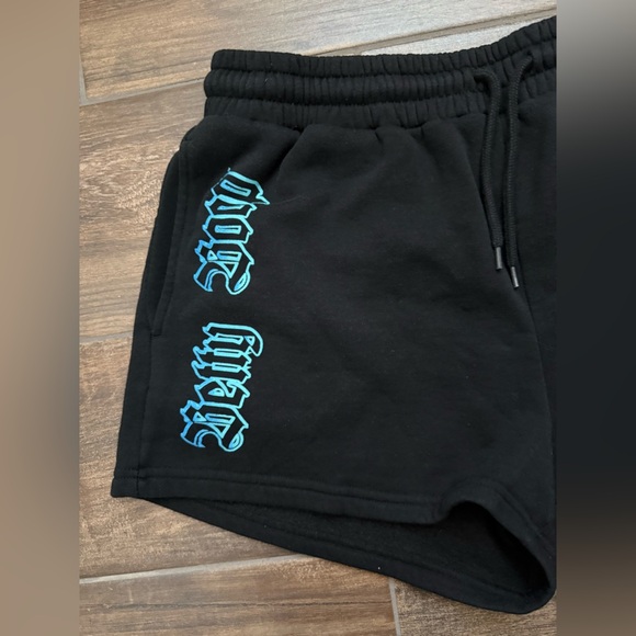 Betty Boop Black Shorts with Blue Graphic - Picture 3 of 5